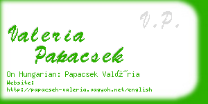 valeria papacsek business card